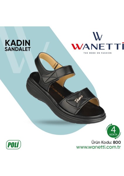 Kadın Sandalet Spor Günlük Kullanıma Uygun Cırtlı Comfort Taban Sandalet