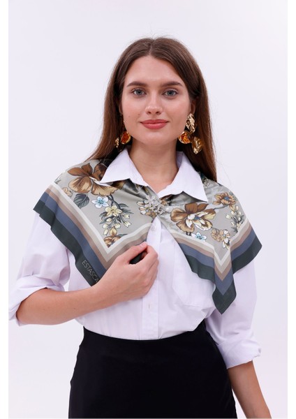 Zarif Yasemin Model Fular Bandana Şal Estascarf 70X70 cm modelleri