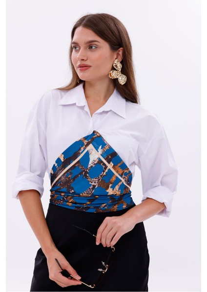 Gece Leoparı Model Fular Bandana Şal Estascarf 70X70 cm