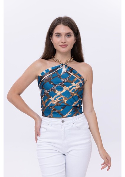 Gece Leoparı Model Fular Bandana Şal Estascarf 70X70 cm