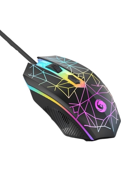 Çizgi Fare Kablolu Oyun Mekanik USB Dizüstü Masaüstü Evrensel (Yurt Dışından)