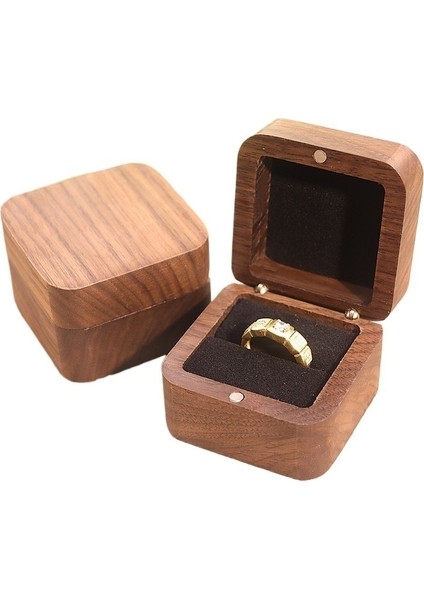 Teklif Yüzük Kutusu Siyah Ceviz Ahşap Yüzük Kutusu (Yurt Dışından) modelleri