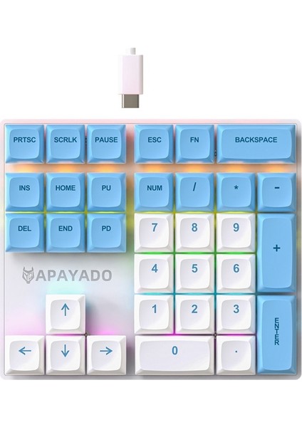 Mekanik Dijital Klavye Mavi Eksen Muhasebe Finans Not Defteri Harici Mini Kablolu Sol El Tek Elle Kullanılan Küçük Klavye (Yurt Dışından) fiyatları