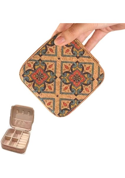 Retro Yüzük Kutusu Taşınabilir Yüzük Kutusu Kolye Saklama Kutusu (Yurt Dışından)