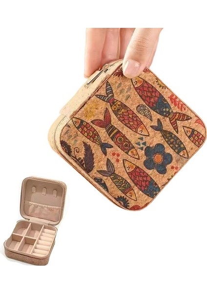 Retro Yüzük Kutusu Taşınabilir Yüzük Kutusu Kolye Saklama Kutusu (Yurt Dışından)