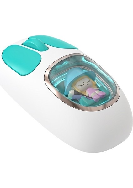 Sevimli Bebek Yaratıcı Bluetooth Çift Modlu USB Kablosuz Sessiz Işıklı Fare (Yurt Dışından)