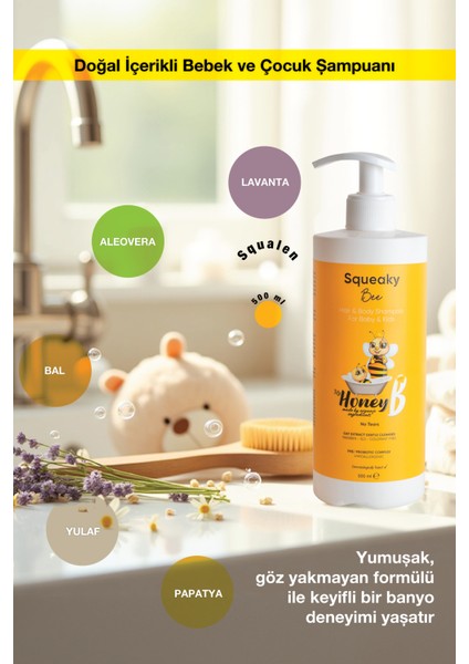 Squeaky Bee Saç Vücut Şampuanı 500 ml fiyatları