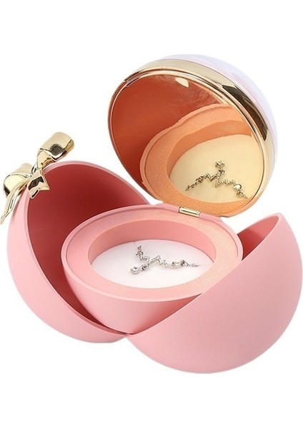 Sevgililer Günü Yuvarlak Korunmuş Çiçek Yüzük Kutusu Teklif Hediyesi (Yurt Dışından)