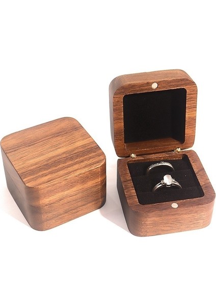 Yüzük Çifti Nişan Yüzüğü Kutusu Siyah Ceviz Çift Yüzük Kutusu (Yurt Dışından) modelleri