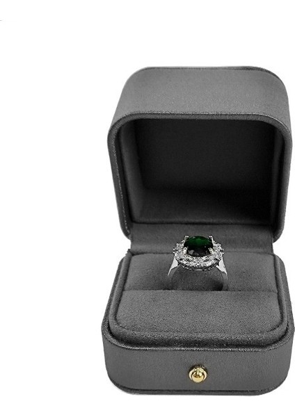 Altın Toka Yüzük Kutusu Dikdörtgen Yüzük Kutusu Teklif Yüzüğü Kutusu (Yurt Dışından)