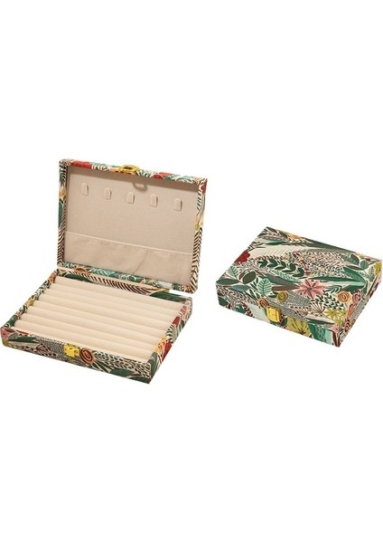 Büyük Kapasiteli Yüzük Kutusu Desen Yüzük Kutusu Kolye Küpe Mücevher Kutusu (Yurt Dışından)