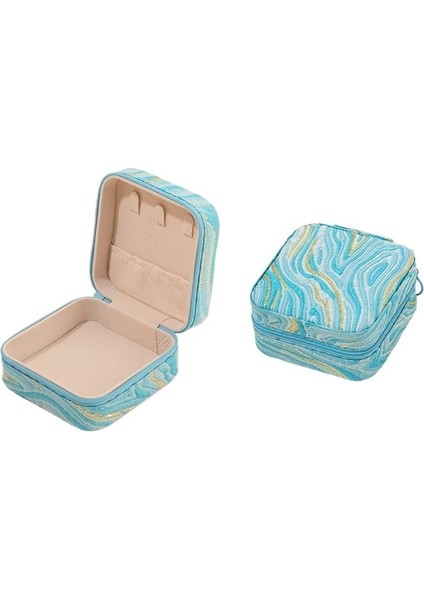 Desen Takı Saklama Kutusu Seyahat Taşınabilir Küpe Yüzük Kutusu (Yurt Dışından)