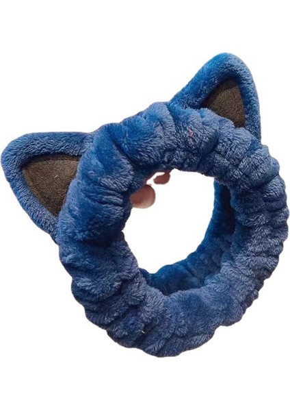 Kedi Kulakları Kadın Yüz Yıkama Maskesi Kafa Bandı Yıkama Kaymaz Saç Bandı (Yurt Dışından)