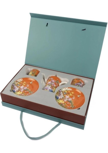 Garden Turuncu 2'li Duble Kahve Seti ve Demlik 200 cc fiyatları