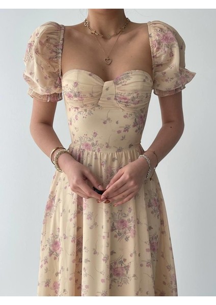 Ipeksi Şifon Kumaş Dijital Desen Baskılı Elbise fırsatları