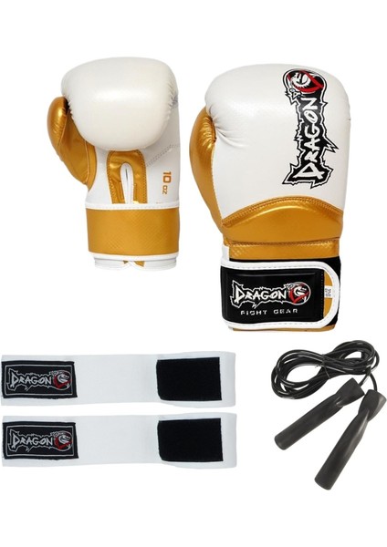 Carbon Boks Eldiveni Elastik Boks Bandajı ve Atlama Ipi Kick Boks Set