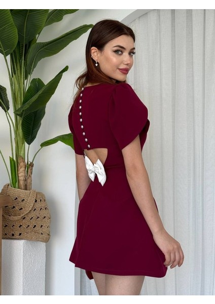 Ipeksi Alka Incili Fiyonk Detay Elbise