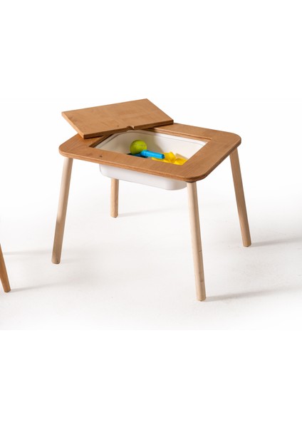 Montessori 2 Deer Sandalye ve Tek Hazneli Çocuk Aktivite Masası fırsatları