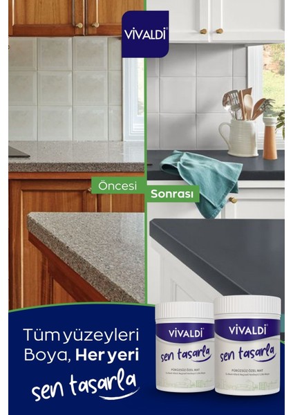 Tüm Yüzeyler Için Su Bazlı Hibrit Yenileme Boyası Dıy-Dolap-Ahşap-Mobilya-Kapı-Beyaz Eşya-Fayans 1lt fiyatları