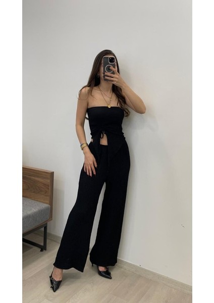 Ipeksi Kadın Sendy Kumaş Bağcık Detaylı Asimetrik Takım