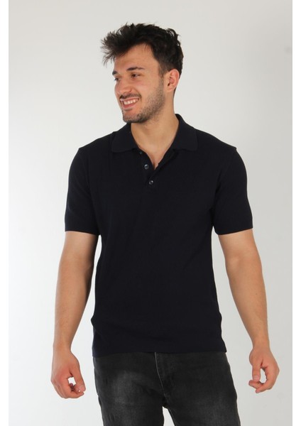66572 Üç Düğme Yakalı T-Shirt