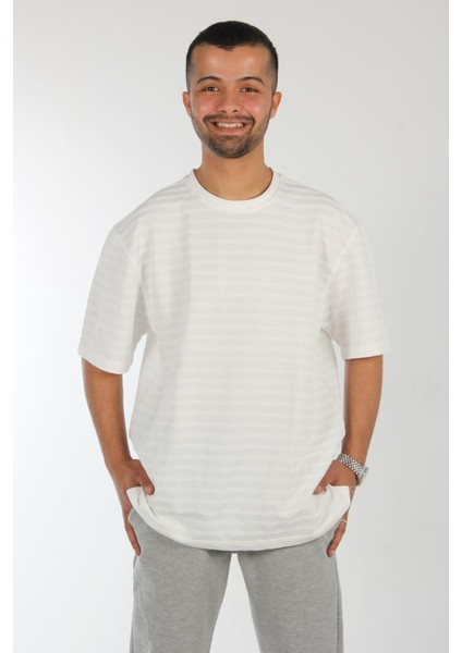 6140 Çizgili O Yaka T-Shirt