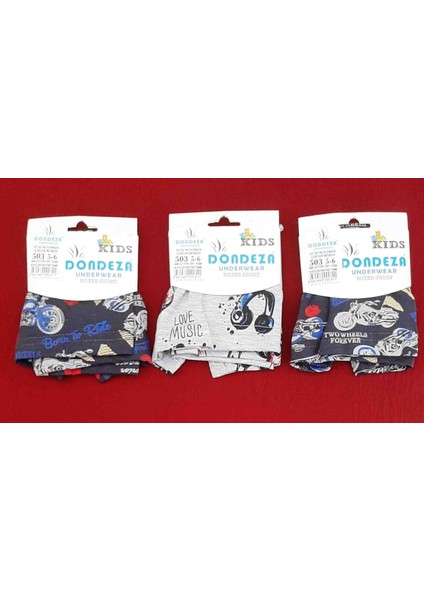 Erkek Çocuk Desenli Boxer Paket Içeriği 3 Adet Yaş 5-6