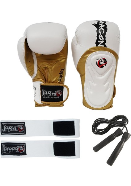 Tepito Boks Eldiveni Elastik Boks Bandajı ve Atlama Ipi Kick Boks Set