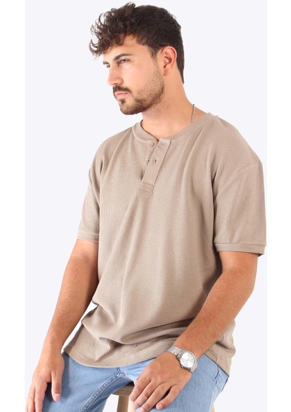 2737 Waffle Düğmeli Yakalı T-Shirt fiyatları