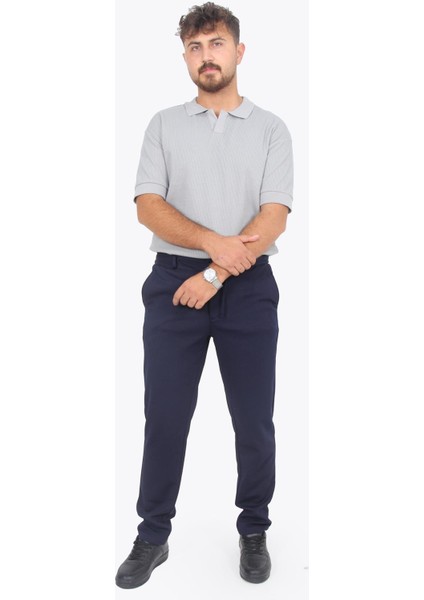 5763 Kaşkorse Görünümlü Ribana Düğmesiz Polo Yaka T-Shirt fırsatları