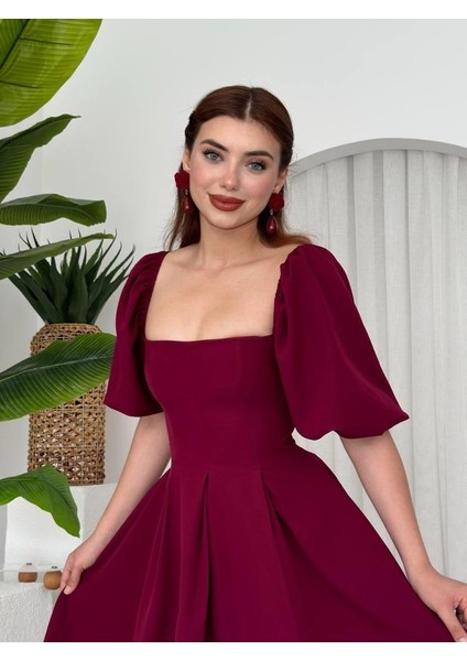 Ipeksi Jama Midi Boy Elbise