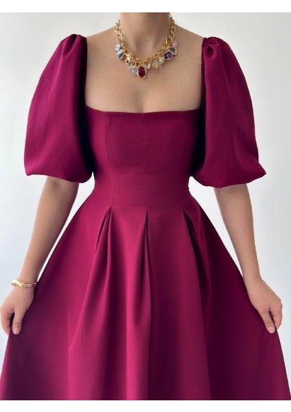 Ipeksi Jama Midi Boy Elbise