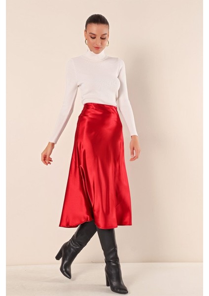 Ipeksi 15806 Saten Etek - Bordo