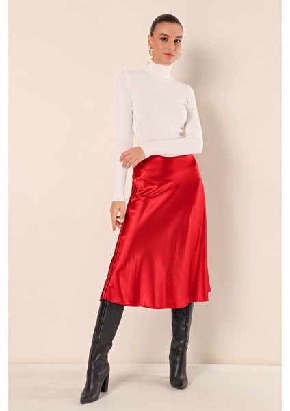 Ipeksi 15806 Saten Etek - Bordo modelleri