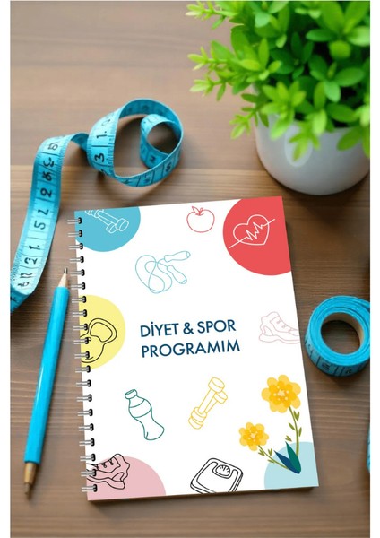 Diyet ve Spor Programı Takip Defteri & Diyet Defteri