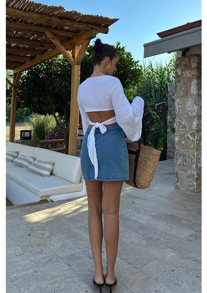 Ipeksi Cecile Denim Mini Etek 4015-17 indirimleri