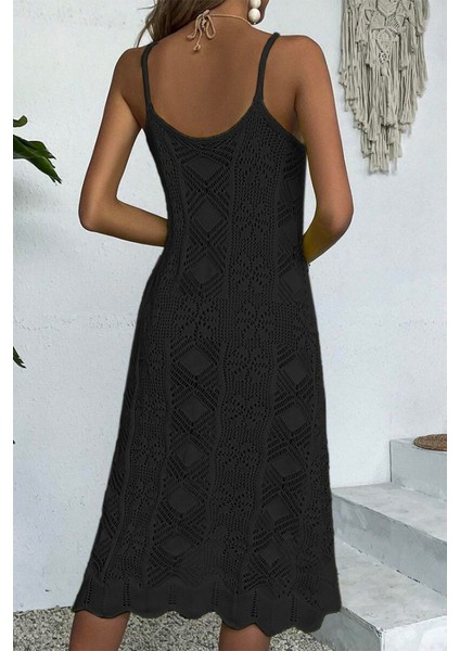 Ipeksi Kadın Ince Askılı Triko Elbise modelleri