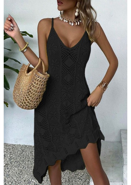 Ipeksi Kadın Ince Askılı Triko Elbise fırsatları