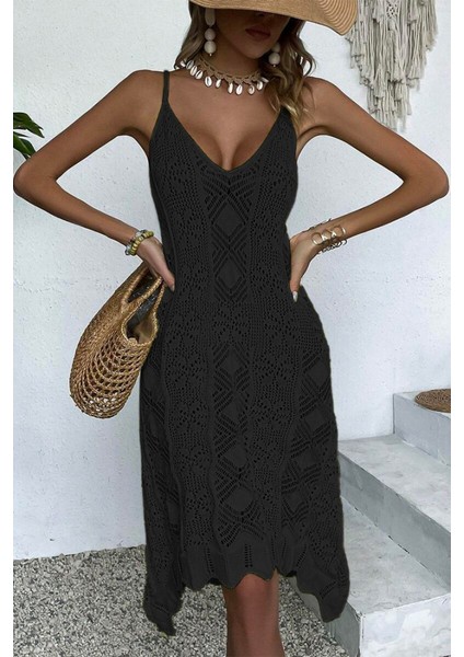 Ipeksi Kadın Ince Askılı Triko Elbise indirimleri