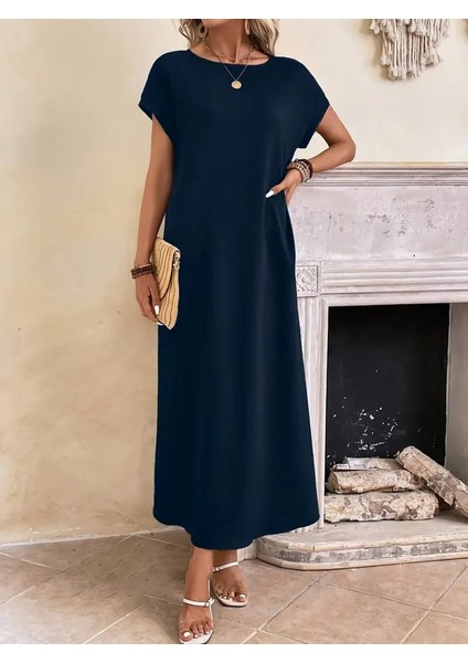 Ipeksi Kadın Uzun Kollu Yakası Açık Viskon Elbise fiyatları