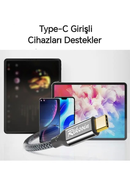 Type-C To 3.5mm Jack Aux Dac Çip+Hi-Fi Ses Teknolojisi Ce Lisanslı Kulaklık Çevirici Dönüştürücü Hasır Örgülü Sağlam Orjinal