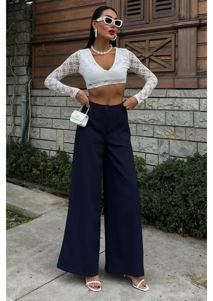 Ipeksi Bol Paça Palazzo Pantolon 0080 indirimleri