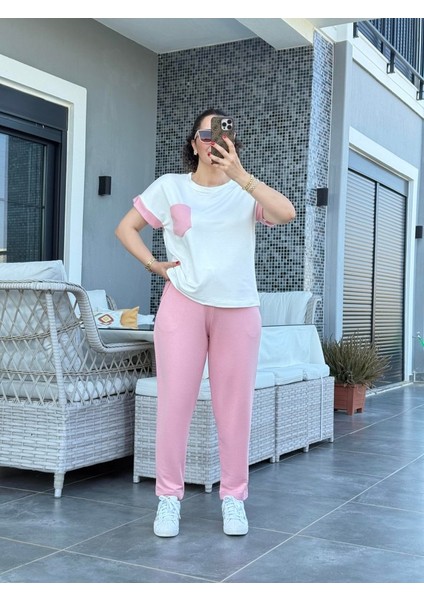 Ipeksi Kadın Kristal Kumaş Garnili Cep Detaylı Ikili Takım modelleri