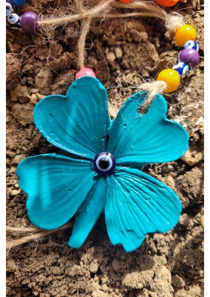 Dekoratif Renkli 4 Yapraklı Yonca Bahçe Balkon Duvar Süsü 3 Adet modelleri