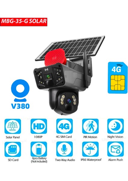 Solar Sistemli Güneş Enerjili Mbg-35-G Solar 4g Güvenlik Kamerası