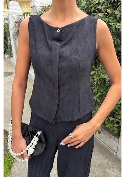 Ipeksi Sıfır Kollu Bluz Batik Desenli Pantolon Ikili Takım 10181-08 indirimleri