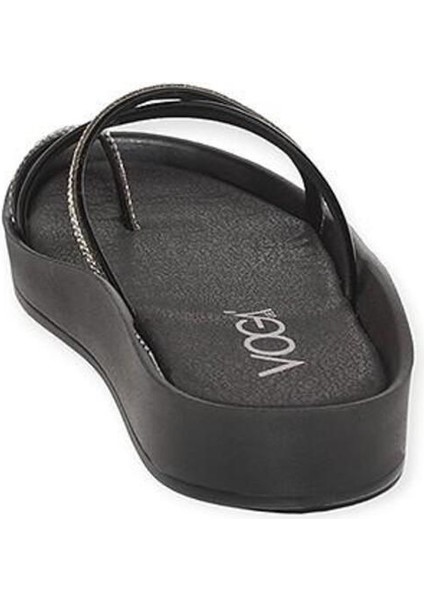 2500 132 Siyah Rugan Taşlı Parmak Arası Casual Anatomik Terlik fırsatları