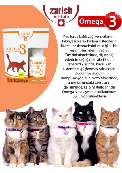 Veterinaire Kedi Omega 3 100 ml fiyatları