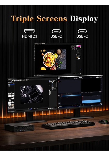 Amd Ryzen 9 9955HX, 64 GB Ddr5 Ram, 1tb M.2 Ssd, WIFI6E, Bt, 2.5g Ethernet, Mini Pc (MNS-MS-A2-64G1T) indirimleri