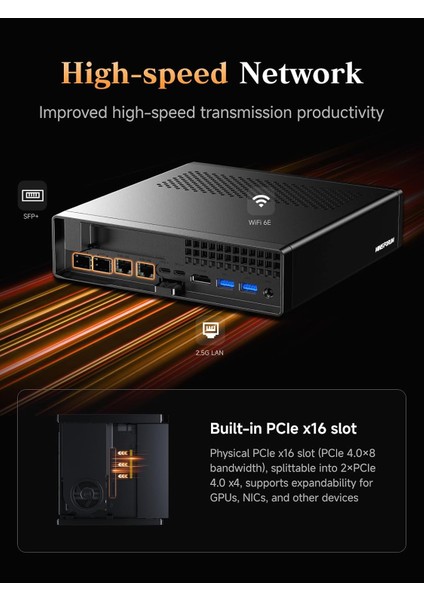 Amd Ryzen 9 9955HX, 64 GB Ddr5 Ram, 1tb M.2 Ssd, WIFI6E, Bt, 2.5g Ethernet, Mini Pc (MNS-MS-A2-64G1T)